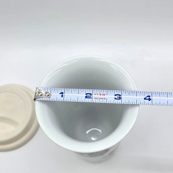 STARBUCKS 2010 Collectible Red Snowflakes Holiday Travel Tumbler Mug Rubber Lid - Picture 9 of 10